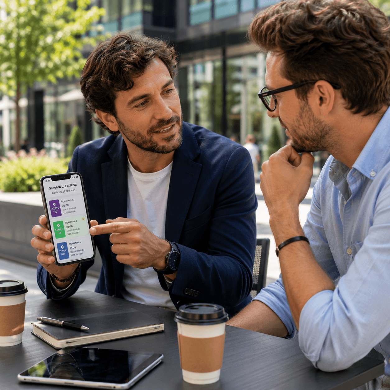Persona interessata a cambiare operatore telefonico